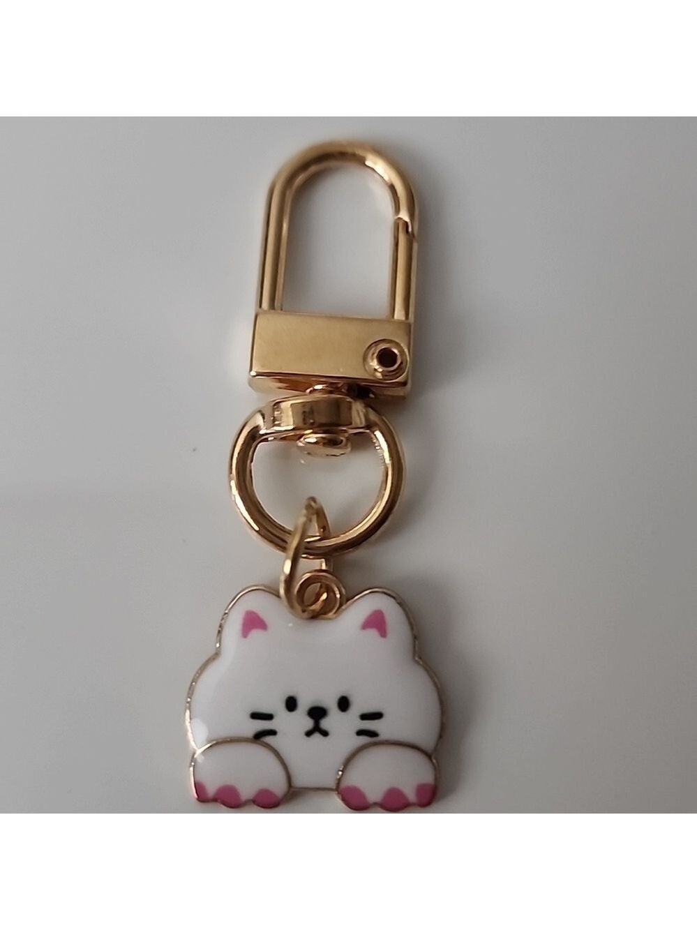 CAT  ZIPPER Pull purse charm Or Charm bracelet Lobster claw clip closure